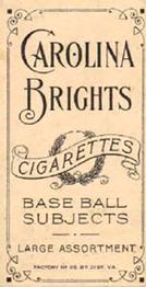 1909-11 American Tobacco Company T206 White Border #NNO Dave Brain Back