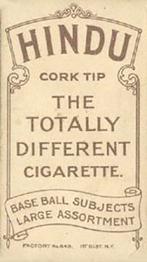 1909-11 American Tobacco Company T206 White Border #NNO Al Burch Back