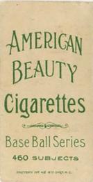 1909-11 American Tobacco Company T206 White Border #NNO Howie Camnitz Back