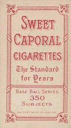 1909-11 American Tobacco Company T206 White Border #NNO Bill Clancy Back