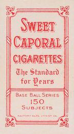 1909-11 American Tobacco Company T206 White Border #NNO Wilbur Good Back