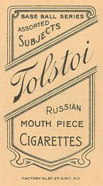 1909-11 American Tobacco Company T206 White Border #NNO Billy Purtell Back