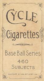 1909-11 American Tobacco Company T206 White Border #NNO George Stovall Back