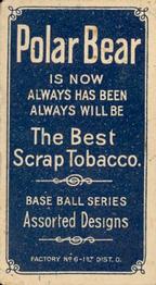 1909-11 American Tobacco Company T206 White Border #NNO George Ferguson Back