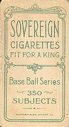 1909-11 American Tobacco Company T206 White Border #NNO Jake Beckley Back