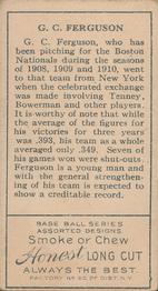 1911 T205 Gold Border #NNO George Ferguson Back
