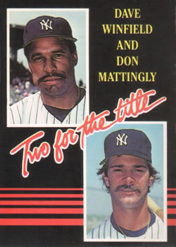 1985 Donruss #651 Two For The Title (Don Mattingly / Dave Winfield) Front