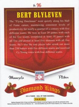 2014 Panini Hall of Fame 75th Year Anniversary - Diamond Kings #96 Bert Blyleven Back