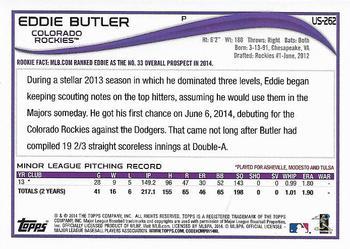 2014 Topps Update - Target Red Border #US-262 Eddie Butler Back