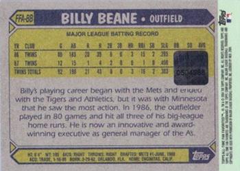 2004 Topps All-Time Fan Favorites - Autographs #FFA-BB Billy Beane Back