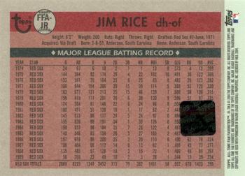 2004 Topps All-Time Fan Favorites - Autographs #FFA-JR Jim Rice Back