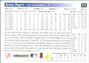 1997 Score #225 Kenny Rogers Back