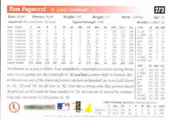 1997 Score #273 Tom Pagnozzi Back