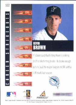 1997 Score #532 Kevin Brown Back