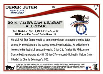 2014 Topps Update - Walmart Blue Border #US-2 Derek Jeter Back
