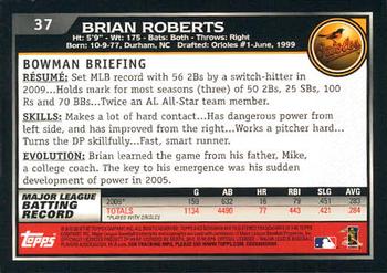 2010 Bowman #37 Brian Roberts Back
