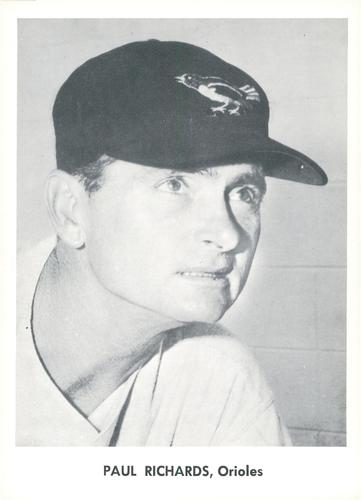 1958 Jay Publishing Baltimore Orioles Set A #NNO Paul Richards Front