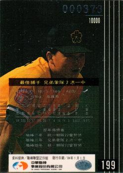 1994 CPBL #199 I-Chung Hong Back