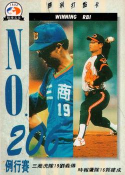1994 CPBL #441 Yi-Chuan Liu / Kensei Kaku Front