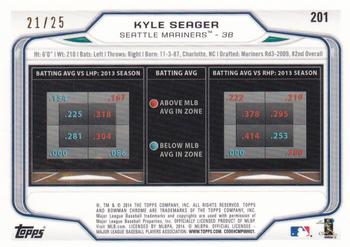 2014 Bowman Chrome - Orange Refractors #201 Kyle Seager Back