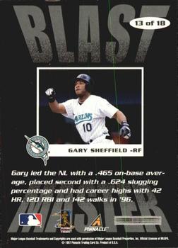 1997 Score - Blast Masters #13 Gary Sheffield Back
