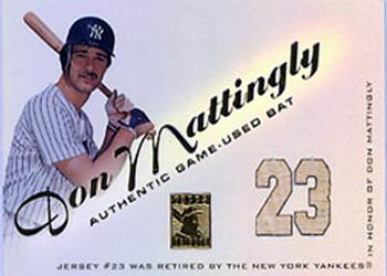 2001 Topps Tribute - Game Bat Relics #RBDM Don Mattingly Front