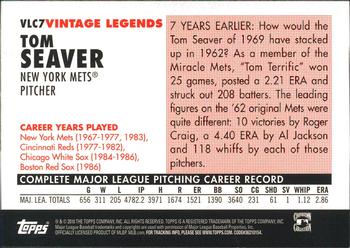 2010 Topps - Vintage Legends Collection #VLC7 Tom Seaver Back