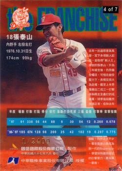 1997 CPBL Diamond Series - The Franchise #4 Tai-San Chang Back