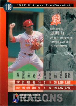 1997 CPBL C&C Series #119 Tai-San Chang Back