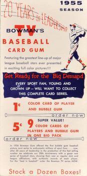 1955 Bowman - Advertising Strips #NNO Bill Tuttle / Wayne Belardi / Pee Wee Reese Back