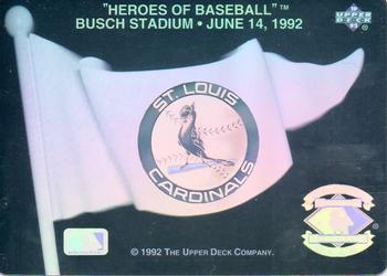 1992 Upper Deck - Heroes of Baseball Pennant Holograms #NNO St. Louis Cardinals Front