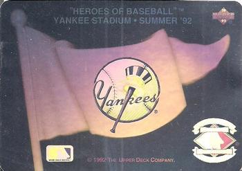 1992 Upper Deck - Heroes of Baseball Pennant Holograms #NNO New York Yankees Front