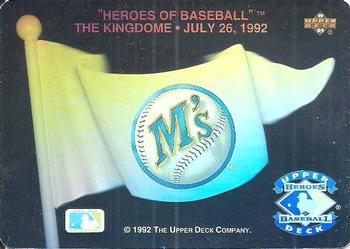 1992 Upper Deck - Heroes of Baseball Pennant Holograms #NNO Seattle Mariners Front