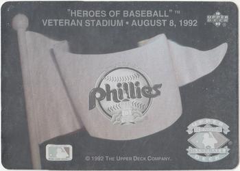 1992 Upper Deck - Heroes of Baseball Pennant Holograms #NNO Philadelphia Phillies Front