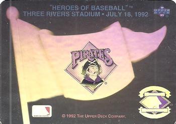 1992 Upper Deck - Heroes of Baseball Pennant Holograms #NNO Pittsburgh Pirates Front