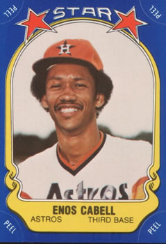 1981 Fleer Star Stickers #36 Enos Cabell Front