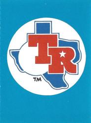 1983 Fleer Star Stickers #NNO Texas Rangers Front