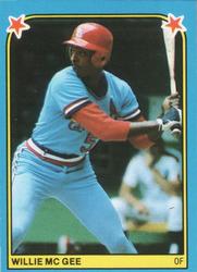 1983 Fleer Star Stickers #2 Willie McGee Front