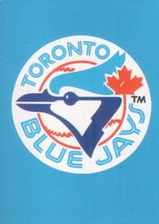 1983 Fleer Star Stickers #NNO Toronto Blue Jays Checklist Front