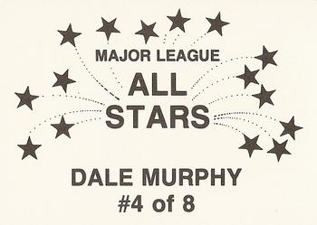 1989 Major League All-Stars (unlicensed) #4 Dale Murphy Back