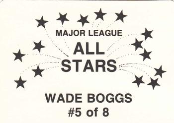 1989 Major League All-Stars (unlicensed) #5 Wade Boggs Back