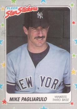 1988 Fleer Star Stickers #49 Mike Pagliarulo Front