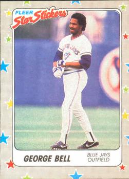 1988 Fleer Star Stickers #71 George Bell Front