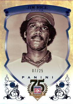 2014 Panini Hall of Fame 75th Year Anniversary - Blue Frame Blue #93 Jim Rice Front