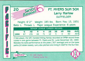 1991 Pacific Senior League #20 Larry Harlow Back