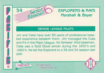 1991 Pacific Senior League #54 Jim Marshall / Clete Boyer Back