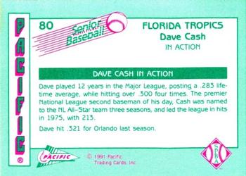 1991 Pacific Senior League #80 Dave Cash Back
