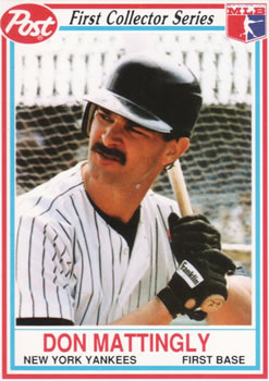 1990 Post Cereal #1 Don Mattingly Front