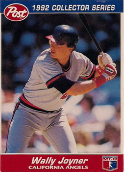 1992 Post Cereal #4 Wally Joyner Front