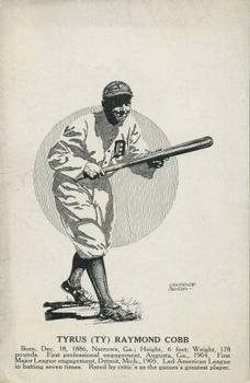 1914 Larry Semon Evening Sun Postcards #NNO Ty Cobb Front